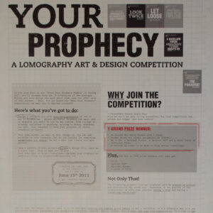 « Make your Prophecy » Affiche originale Lomography, Recto Verso, 2011, Autriche.