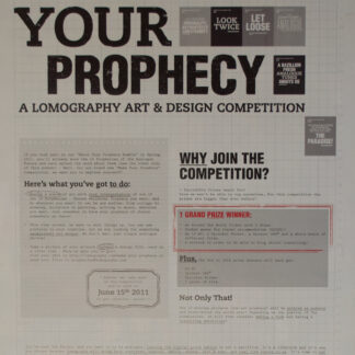 « Make your Prophecy » Affiche originale Lomography, Recto Verso, 2011, Autriche.