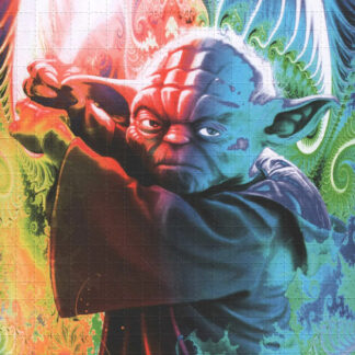 Psychedelic Yoda by Mr Wills, 500 carrés, 20 x 16 cm