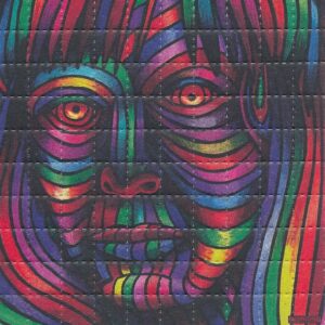 Rainbow Face, 100 carrés, 6,4 x 6,4 cm