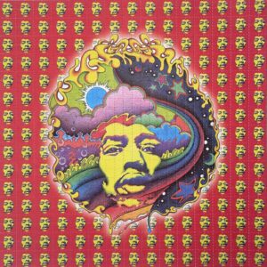 Jimi Hendrix Voodoo Child by Jeff Hopp Red, 900 carrés, 19 x 19 cm