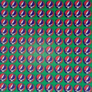 Grateful Dead's Steal Your Face Green, 900 carrés, 19 x 19 cm