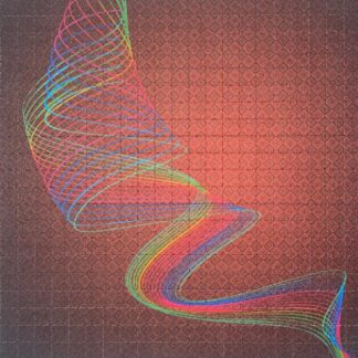 Abstract lines by Bilou (signé de la main), 525 carrés, 21 x 18 cm