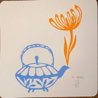 Thé-fleur, Fanny Pinel, 13,5 x 13,5 cm