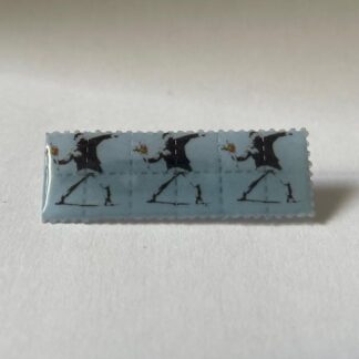 Broche Flower bomb by Banksy Blue, 12 carrés