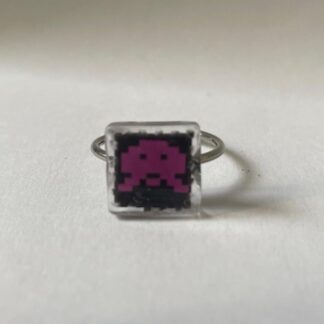 Bague Space Invaders Black