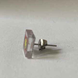 Boucle d'oreille Smiley Red Small