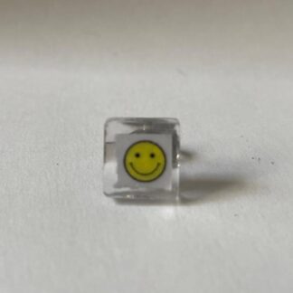 Boucle d'oreille Smiley White Small