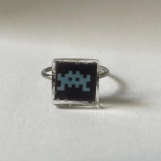 Bague Space Invaders Black