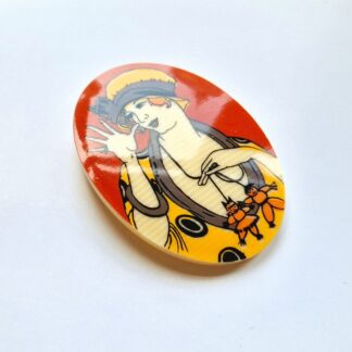 Broche Vintage Léa Stein – La Femme aux marionnettes Art Déco