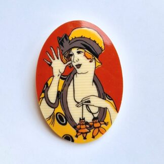 Broche Vintage Léa Stein – La Femme aux marionnettes Art Déco