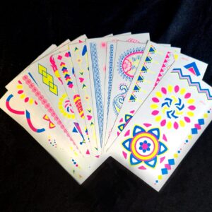 Planches tatouages phosphorescents