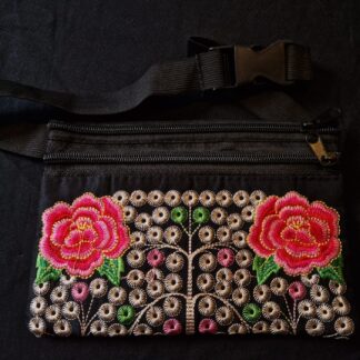 Sacoche brodée - Arbre fleuri