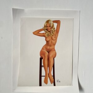 Aslan - Femme nue assise sur un tabouret
