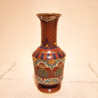 Vase cloisonné chinois géométrique