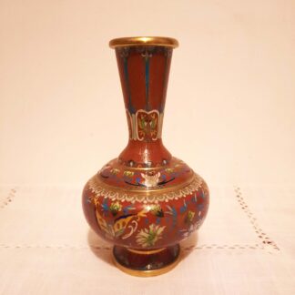 Petit vase cloisonné chinois papillons