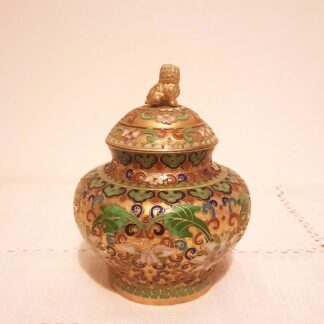 Bonbonnière cloisonné chinois lion