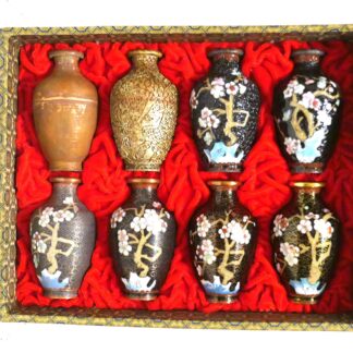 Petit vase cloisonné chinois papillons